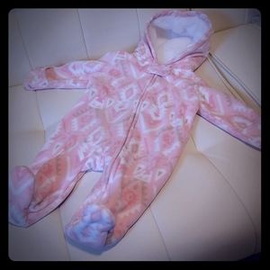 Winter footie onesie